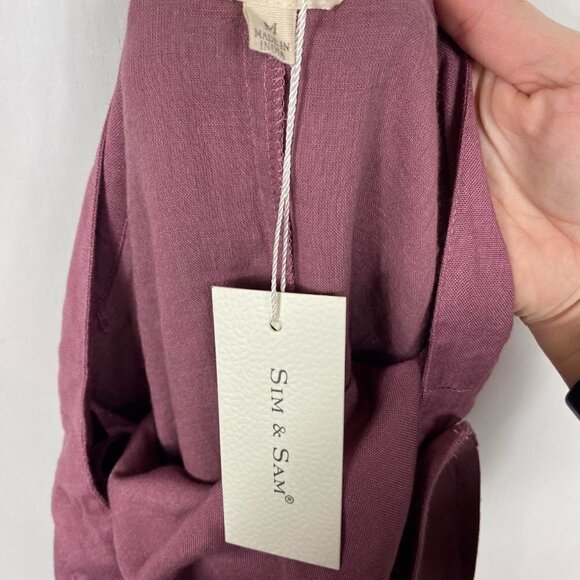 Sim & Sam mauve mini wrap skirt with pleating "urban sample" - Picture 7 of 7